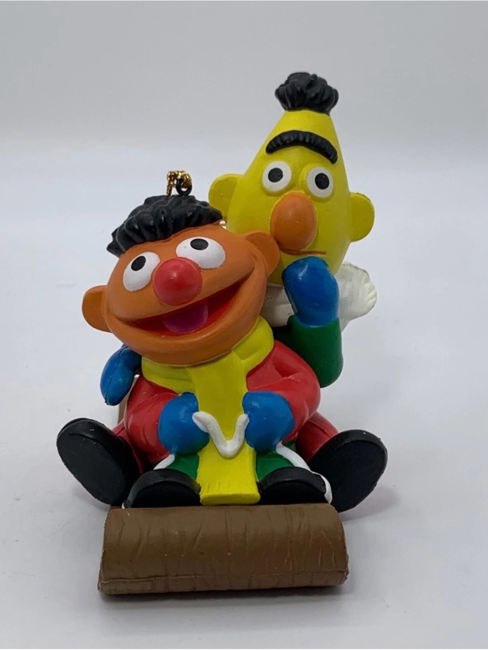 Sesame Street Ernie & Bert Sledding Figure Ornament - Multicolor